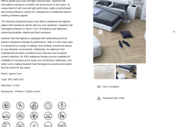 Seashell Oak Herringbone view 4