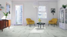 Carrara White Marble Matt (tile effect) view 2