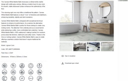 Carrara White Marble Matt (tile effect) view 6