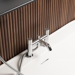 Woodlux Bamboo Walnut Wood Wall Panel 275x15cm view 2