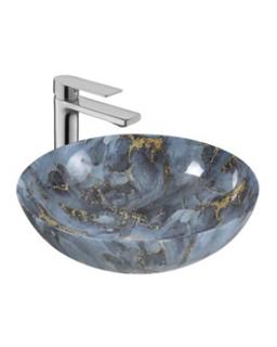 LX-8692 Painted Art Basin view 1