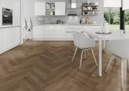 Truffle Oak Herringbone view 2