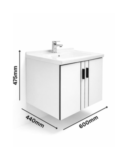 Vanity Model T006-60K WHITE V view 3